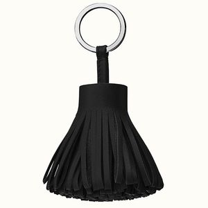 New Hermès Carmen Keychain Tassel in Milo Lambskin